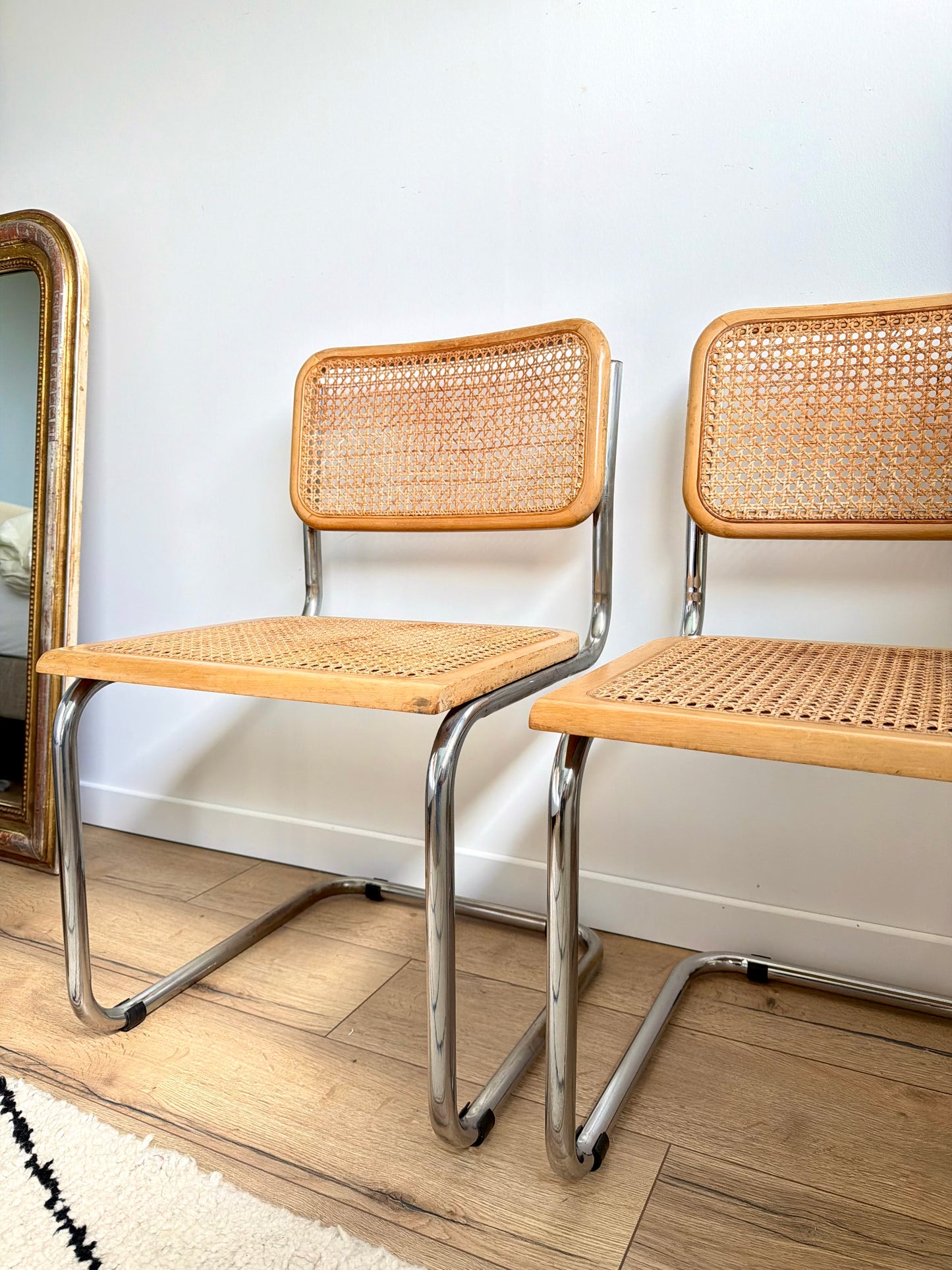 Paire de chaises Cesca B32 vintage en cannage