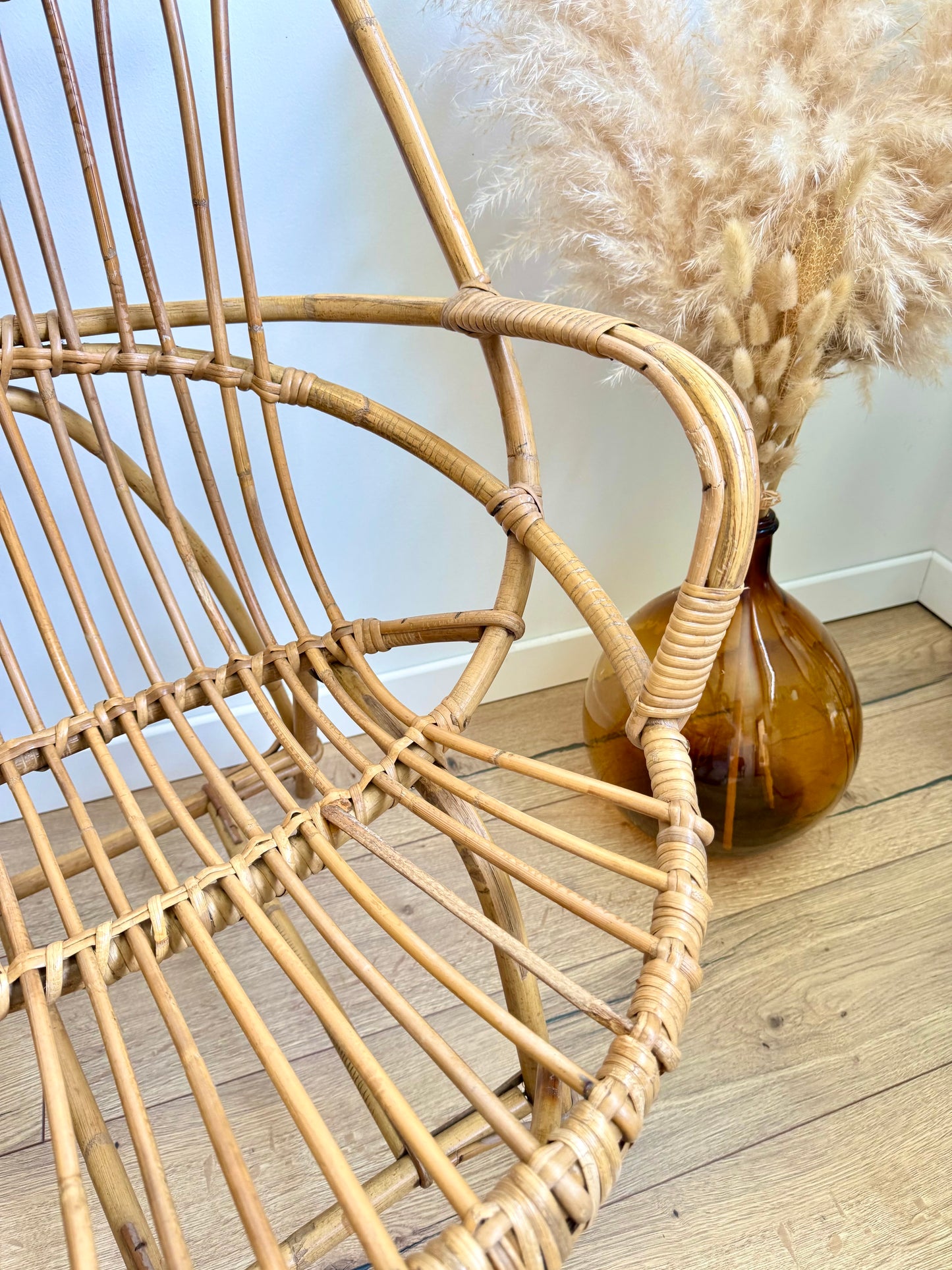 Fauteuil en rotin vintage