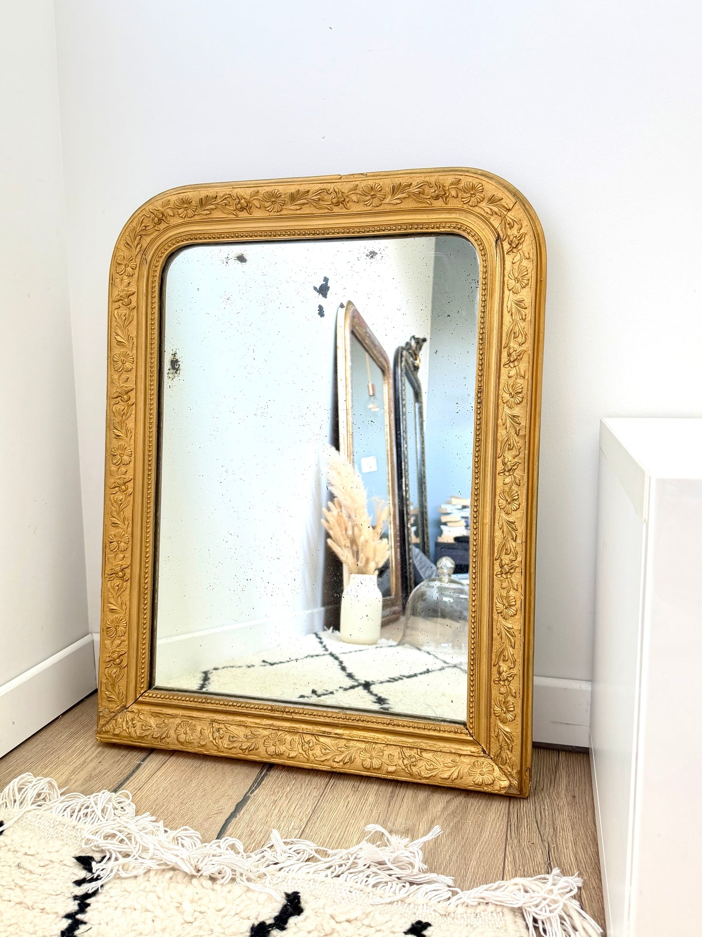 Miroir ancien doré Louis Philippe