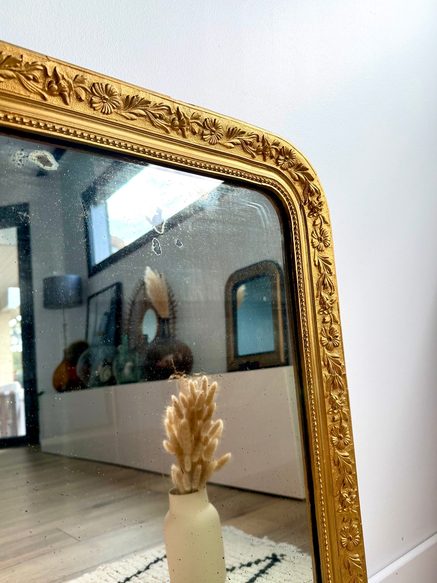 Miroir ancien doré Louis Philippe
