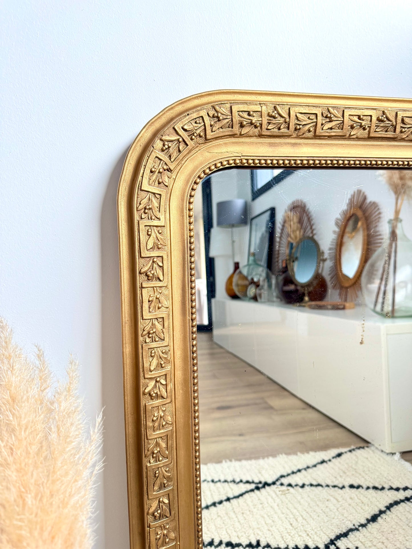 Miroir ancien doré Louis Philippe