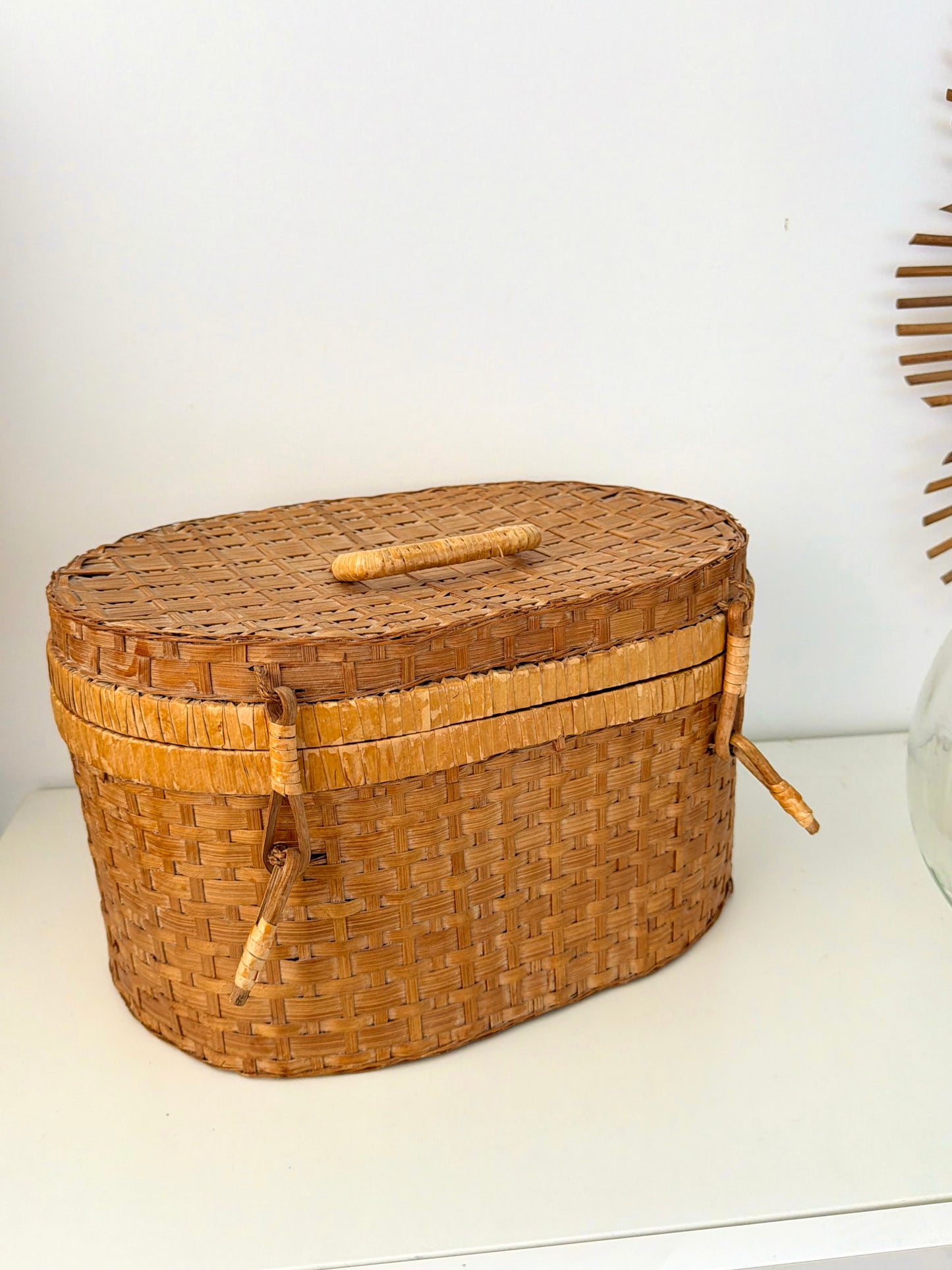 Panière de rangement en matière naturelle