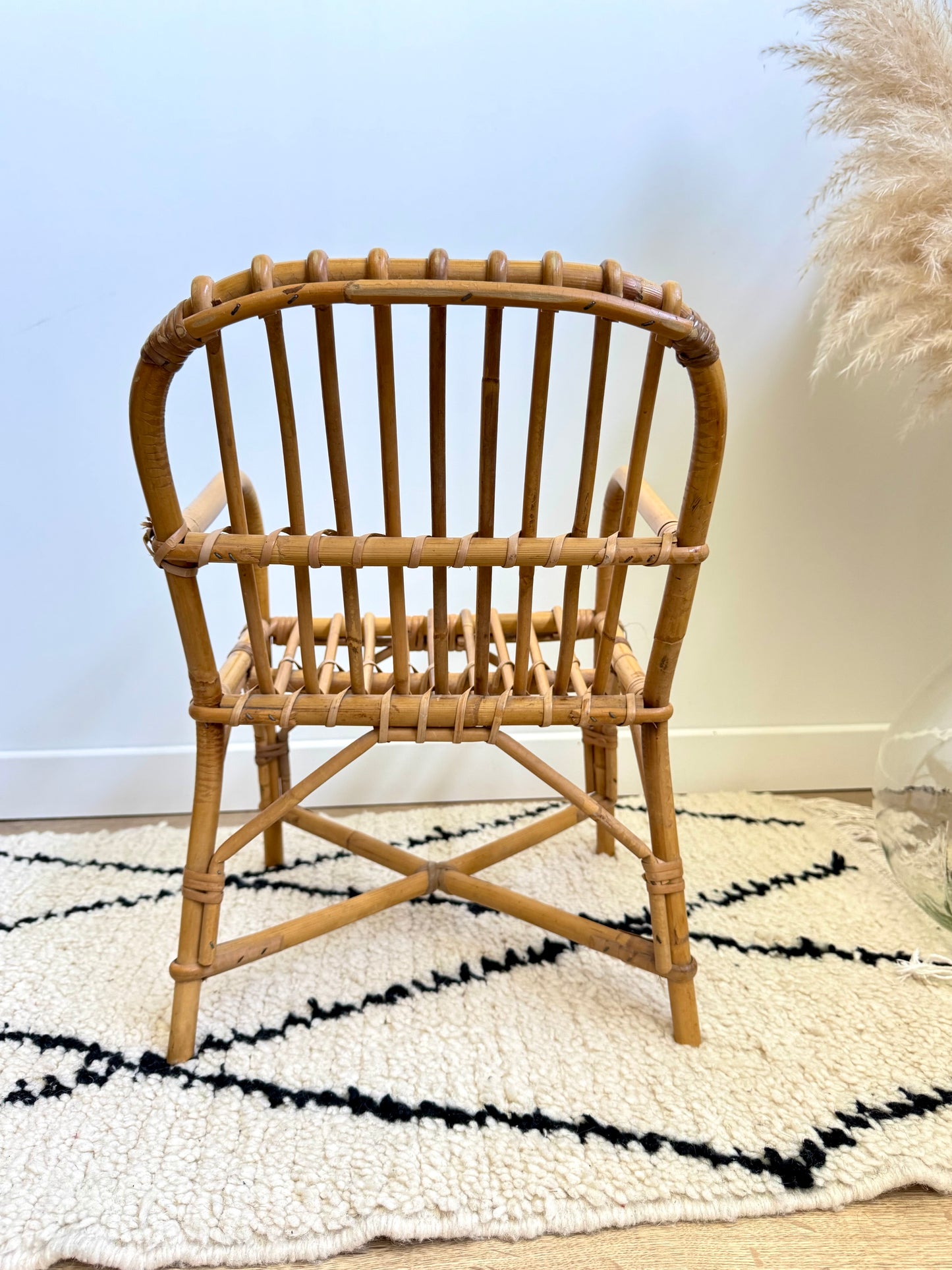 Chaise enfant en rotin