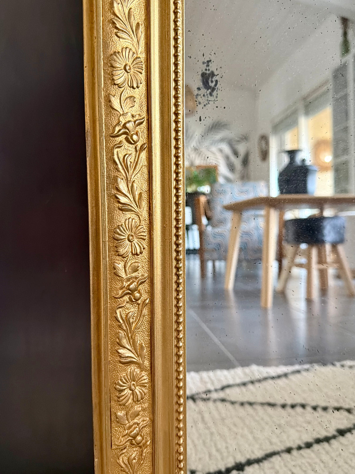 Miroir ancien doré Louis Philippe