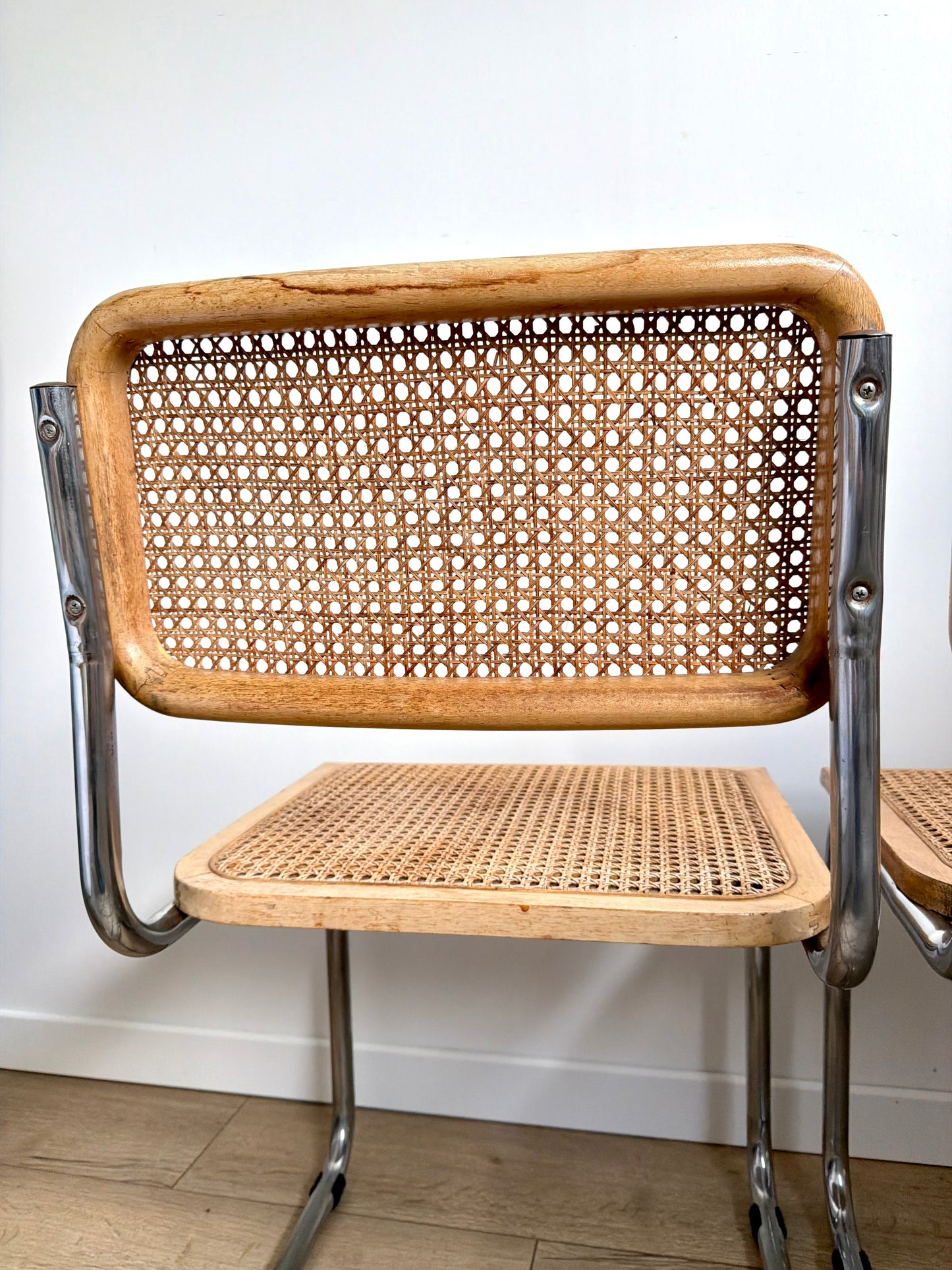 Paire de chaises Cesca B32 vintage en cannage