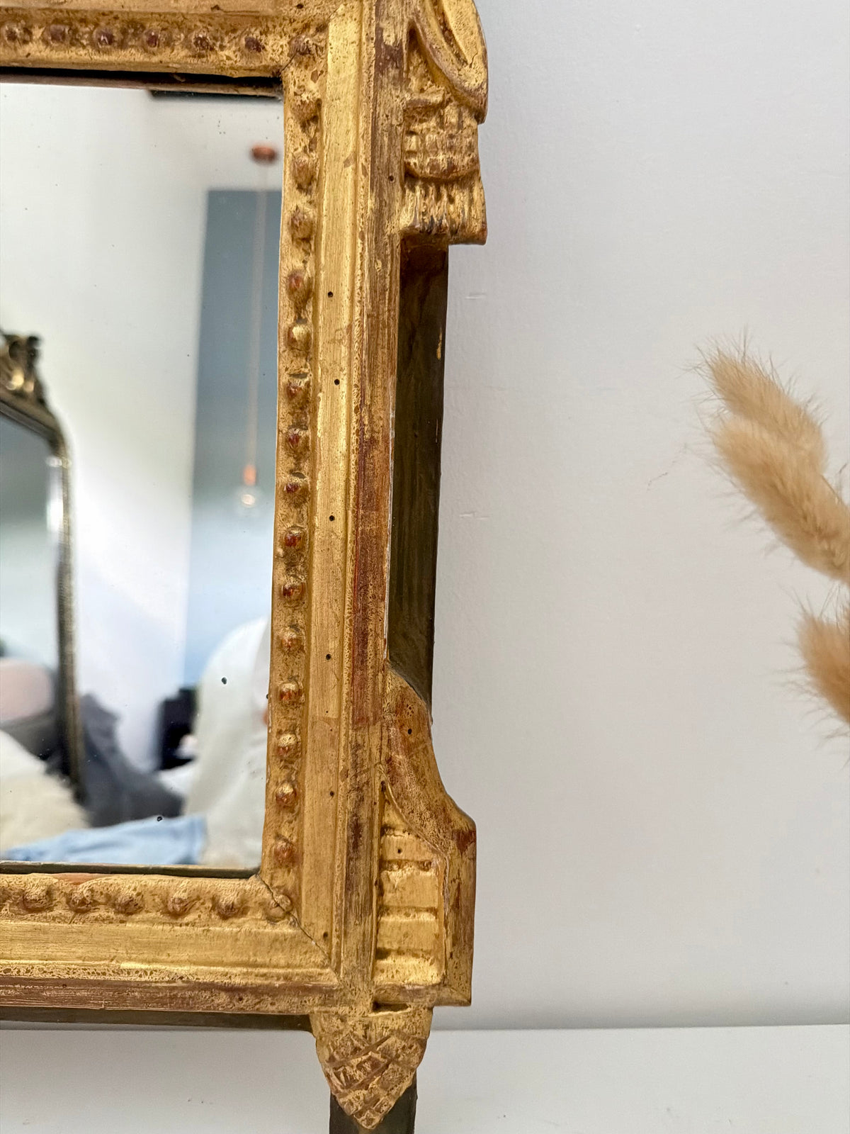 Miroir ancien doré style Louis XVI
