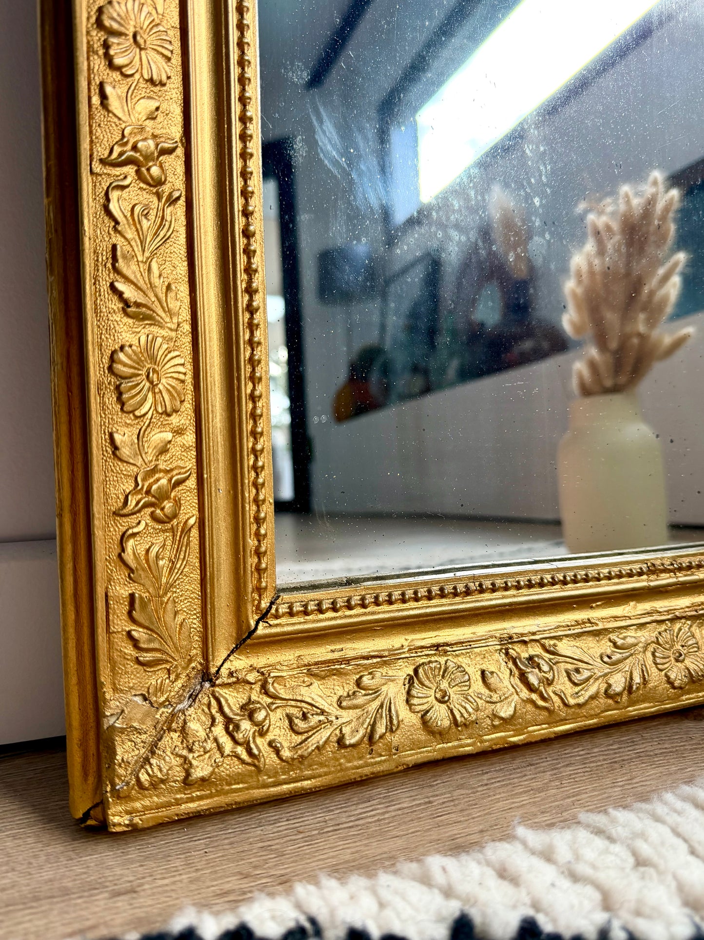 Miroir ancien doré Louis Philippe