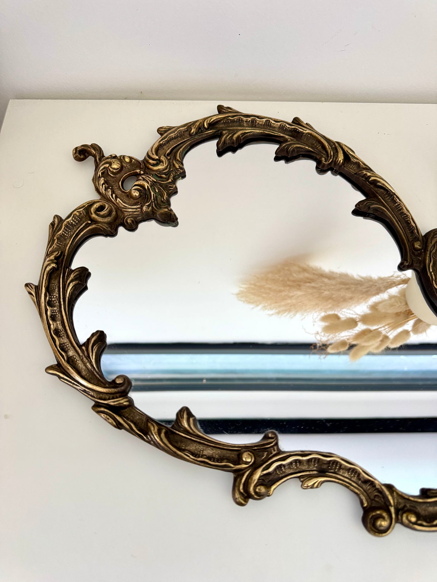 Miroir ancien en laiton