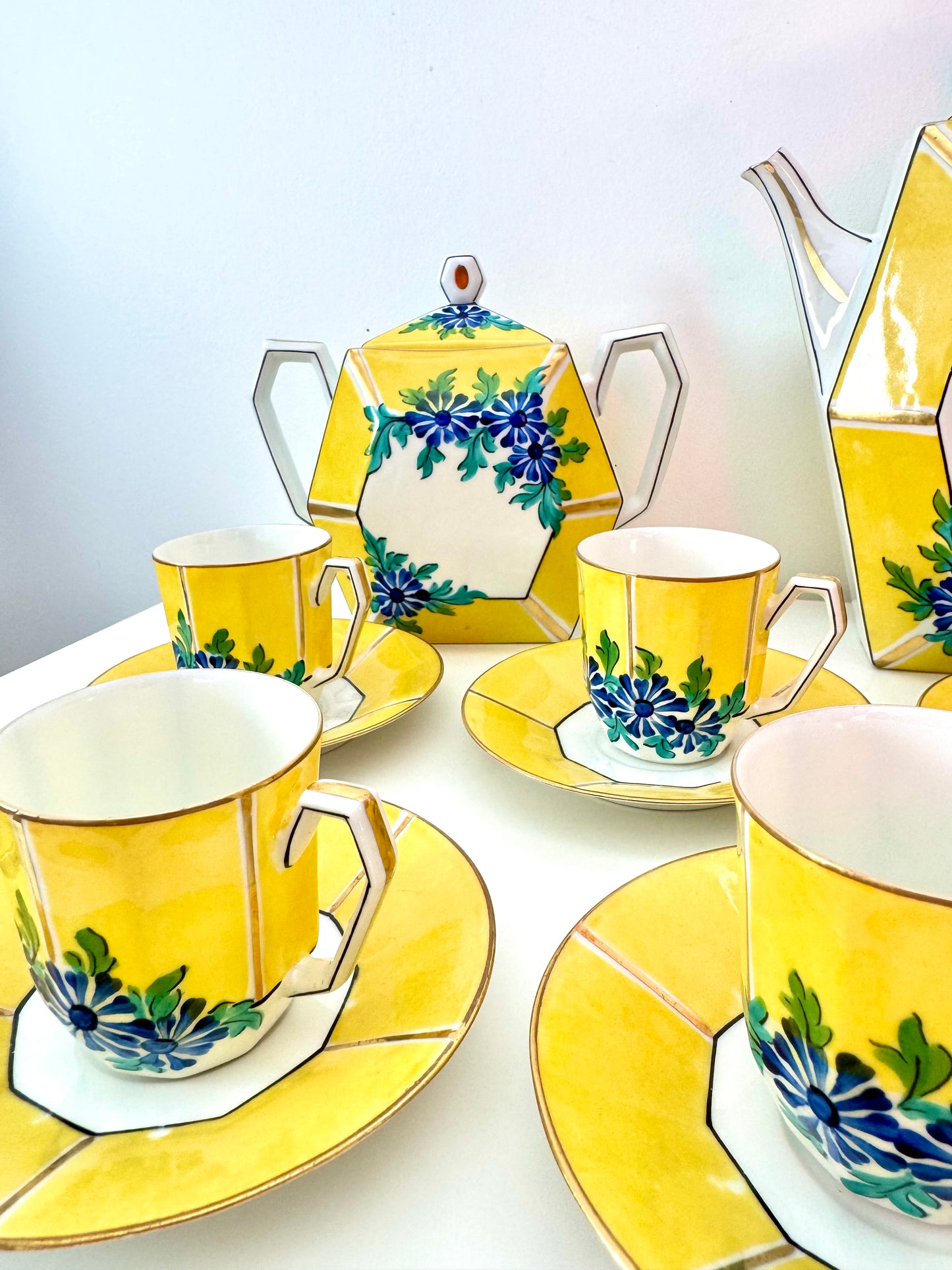 Service à café/thé Art Déco -
Porcelaine de Limoges France
