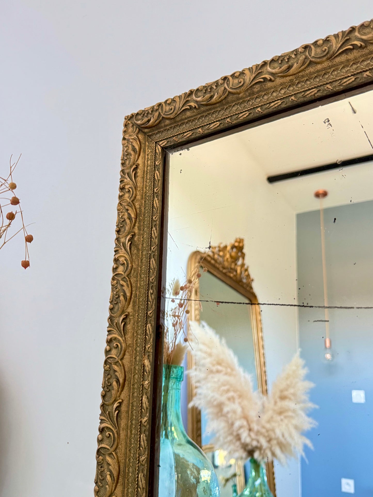 Miroir ancien doré