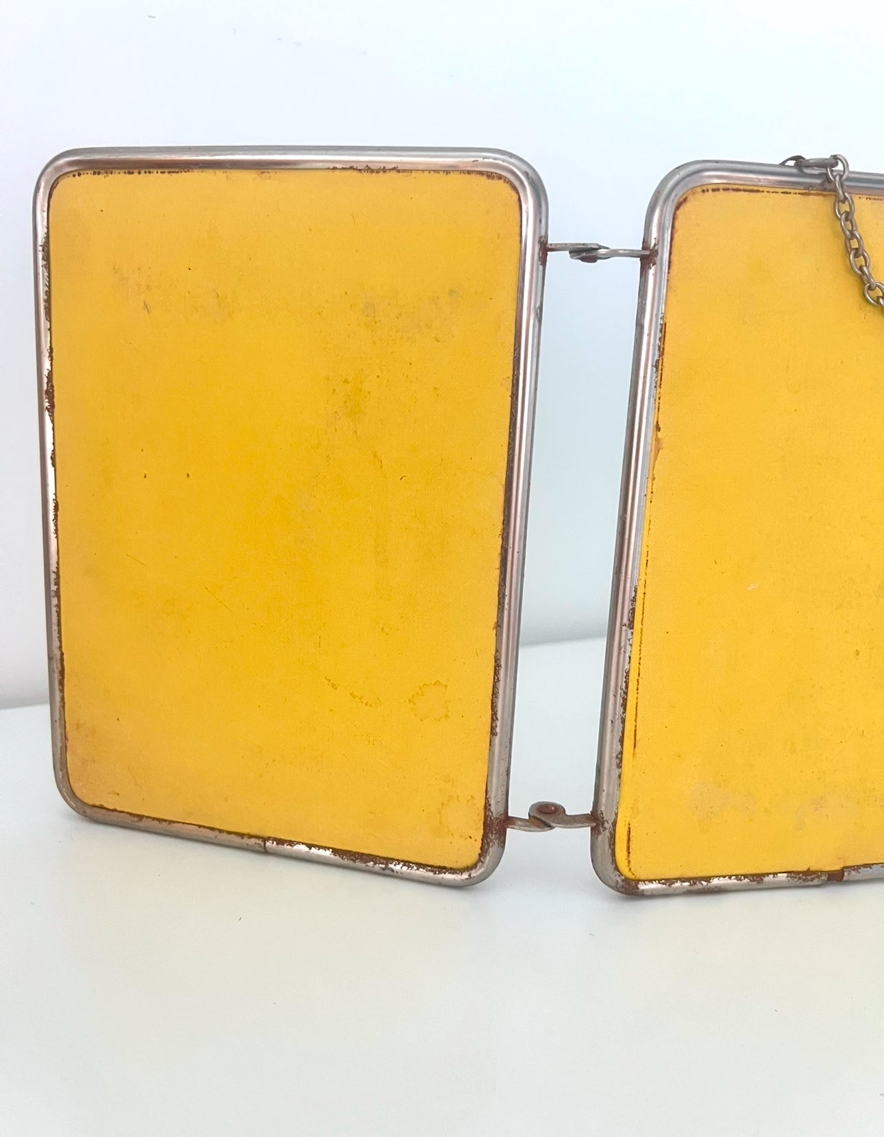 Miroir de barbier triptyque