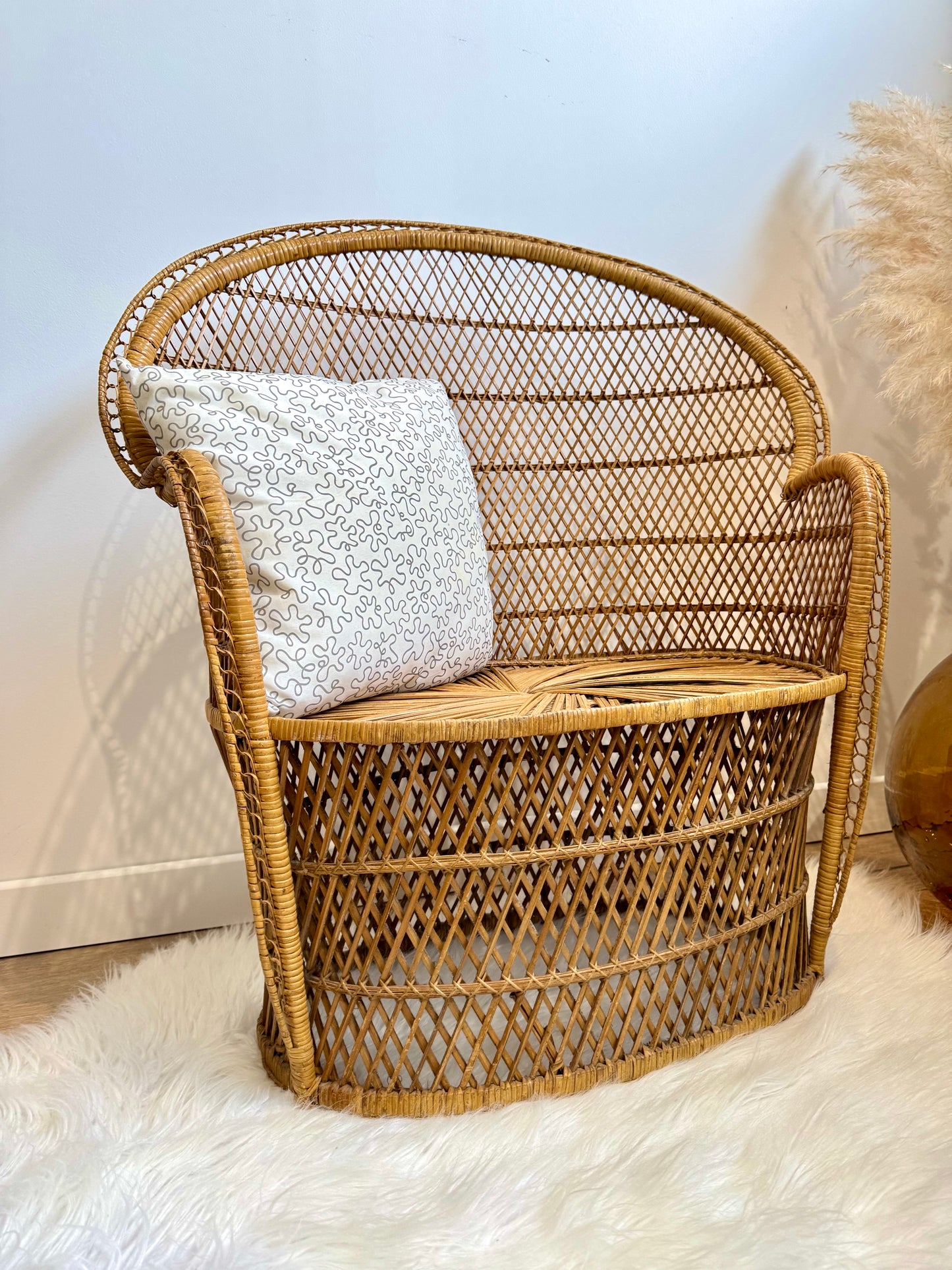 Fauteuil enfant en rotin